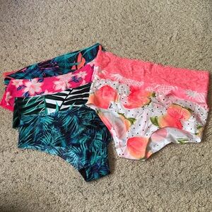 PINK 6 pairs. All NEW with tags. Small. 4 no show cheeky. 2 lace waist cotton.